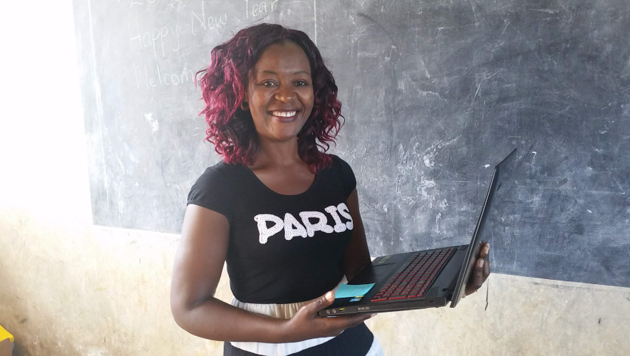 Megan with her new laptop Jan 2019 3.jpg